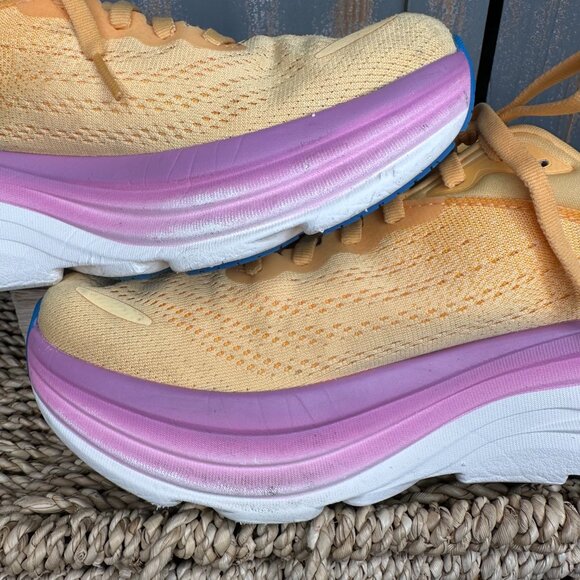 HOKA Women's Bondi 8 Sneaker Impala Cyclamen Sz 8 - Picture 15 of 16
